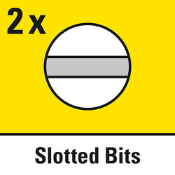 2 Schlitz-Bits "Schlitz" 5/6 mm enthalten