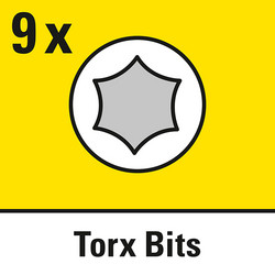 9 punte con profilo Torx da T10 – T40