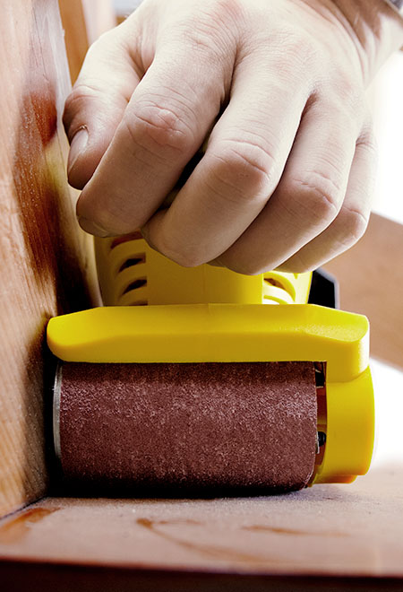 Application des bandes abrasives papier