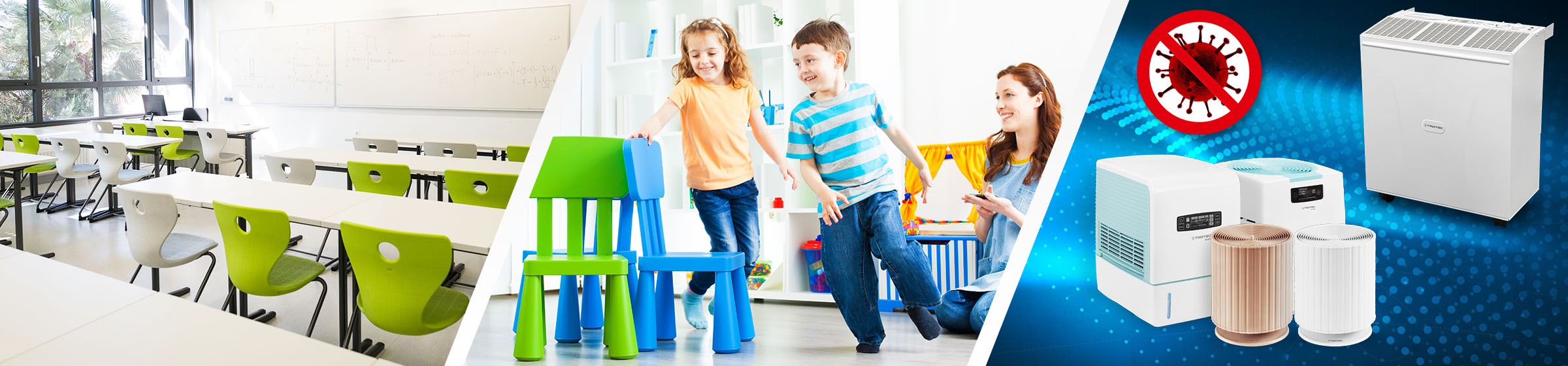 Aucune chance pour les virus : humidification de l’air dans les garderies d'enfants et les écoles