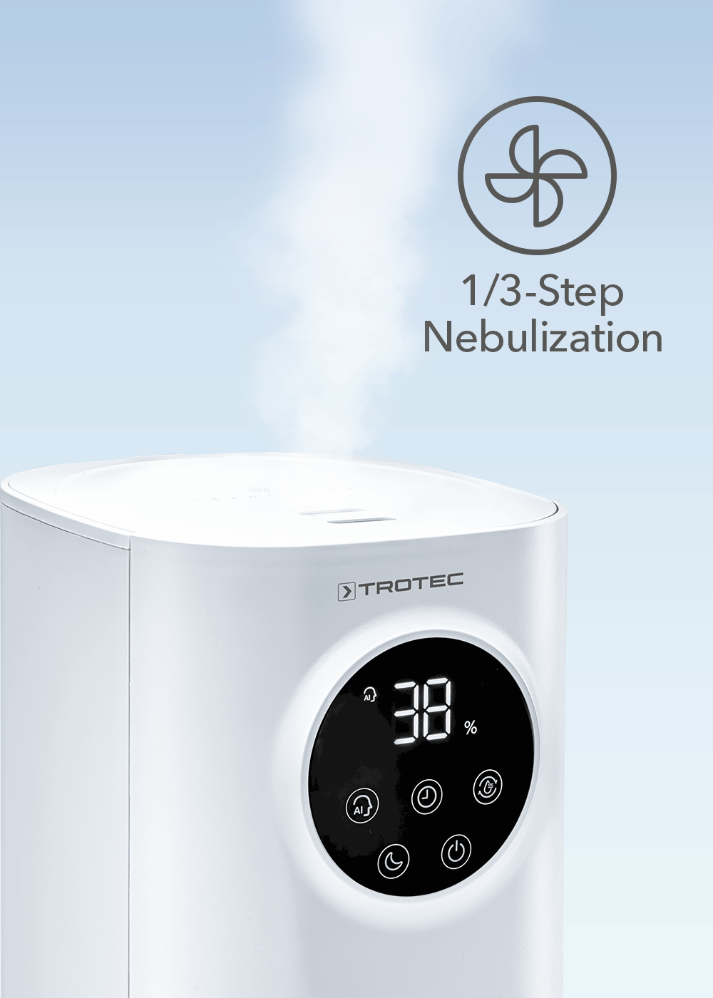 B 7 E : intensité de nébulisation