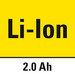 Batterie lithium-ion d’une capacité de 2 Ah
