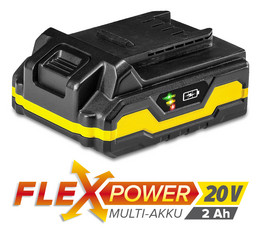 Batterie multi-accu Flexpower 20 V, 2 Ah