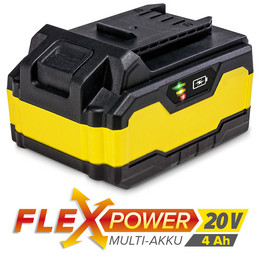 Batterie multi-accu Flexpower 20 V, 4 Ah