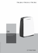 Bedienungsanleitung Luftentfeuchter TTK 29 E / TTK 51 E / TTK 70 E (DE)