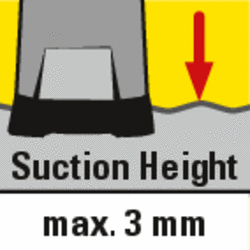 Das Gerät pumpt bis zu einem Restwasserstand von 3 mm