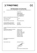 Déclaration de conformité caméra thermique IC125LV (INT)