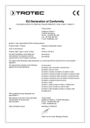 Déclaration de conformité déshumidificateur DH 25 S / DH 65 S (INT)