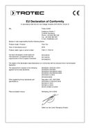 Déclaration de conformité ventilateur de sol TVM 17 / TVM 18 (INT)