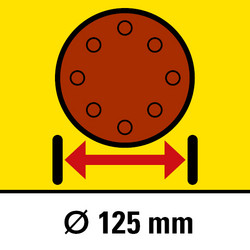 Diametro superficie di levigatura 125 mm
