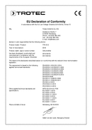 Dichiarazione di conformità Deumidificatore TTK 25 E (INT)