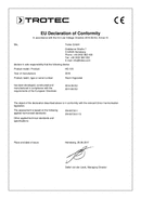 Dichiarazione di conformità Igrostato ambientale HG 120 (INT)