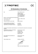 Dichiarazione di conformità luce da lavoro a batteria PWLS 10 / PWLS 10-20V (INT)