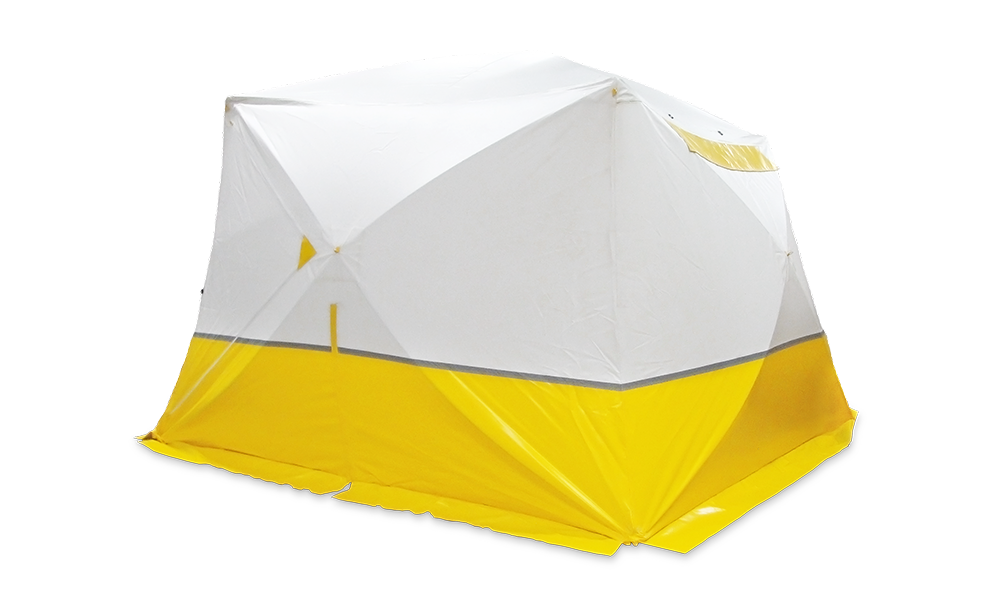 Flachdach-Zelt 250 K - schneller und einfacher Aufbau
