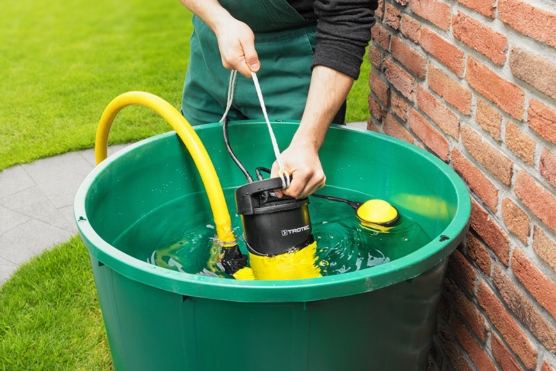 Für gering verschmutztes Wasser in Regenfässern