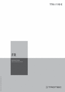 Instructions d'utilisation du déshumidificateur TTK-I 110 E (FR)