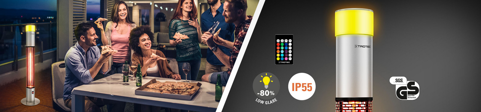 IRS 1500 E : le chauffage radiant infrarouge sur pied