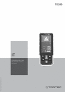 Istruzioni per l'uso Misuratore laser di distanza TD200 (IT)