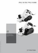 Istruzioni per l'uso pialla PPLS 10-750 / PPLS 10-800 (IT)