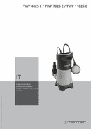 Istruzioni per l'uso Pompa sommersa per acque sporche TWP 4025 E / TWP 7025 E / TWP 11025 E (IT)
