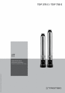 Istruzioni per l'uso pompa sommersa per pozzi TDP 370 E / TDP 750 E (IT)