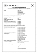 Konformitätserklärung Gewerbe-Kompaktluftentfeuchter TTK Qube (DE)