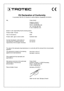 Konformitätserklärung Infrarot-Thermohygrometer T260 (INT)