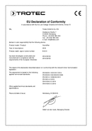 Konformitätserklärung Luftbefeuchter B 25 E (INT)