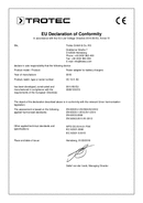 Konformitätserklärung Netzteil für Batterieladegeräte VC 10 E (INT)