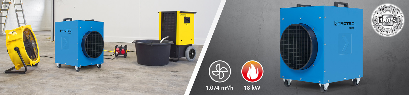 Le chauffage électrique TDE 95 de Trotec