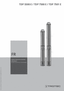 Manuel d'utilisation pompe pour puits profonds TDP 5500 E / TDP 7500 E / TDP 7501 E (FR)