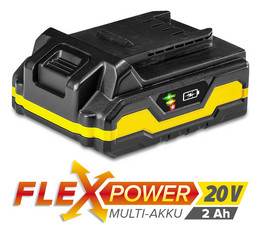 Multi-batterie Flexpower 20 V, 2 Ah