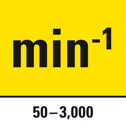 Numero di giri a vuoto 50 fino a 3.000 min-1