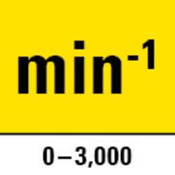 Numero di giri a vuoto: da 0 a 3.000 min-1