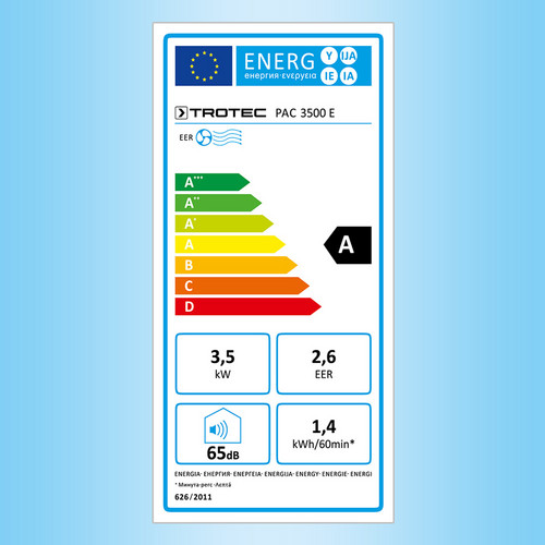 PAC 3500 E : le label énergétique