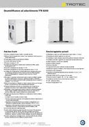 Scheda prodotto Deumidificatore ad adsorbimento TTR 8200 (IT)