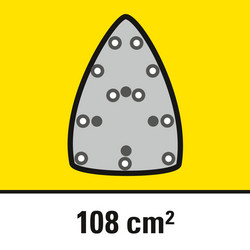 Schleiffläche Dreieckschleifplatte 108 cm²