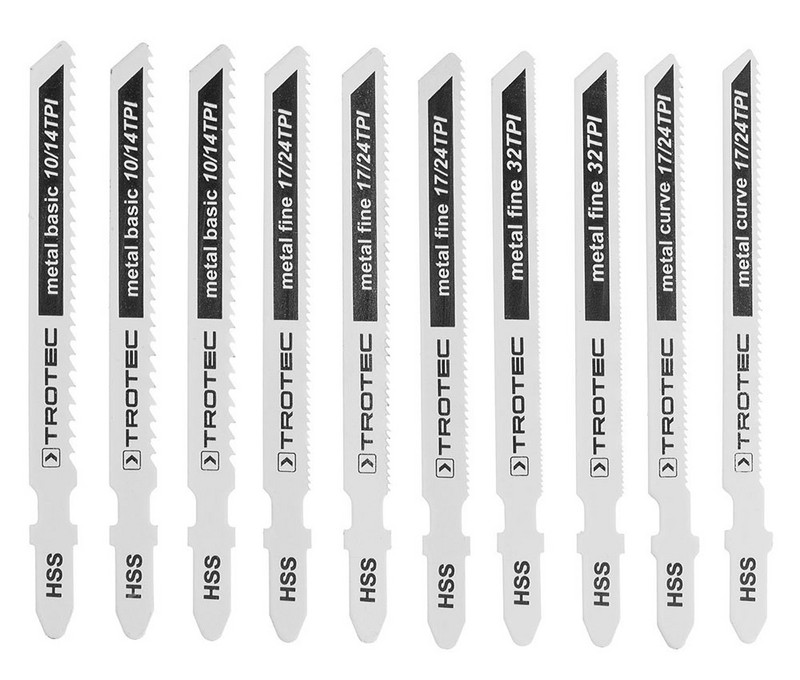 Set de 10 lames de scie sauteuse pour le métal