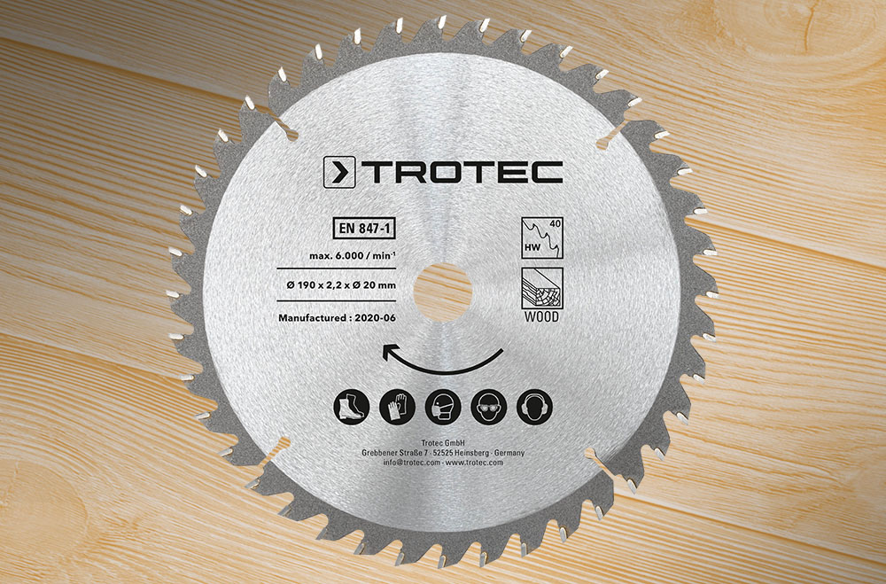 Set de 3 lames de scie circulaire Ø 190 mm (40 dents)