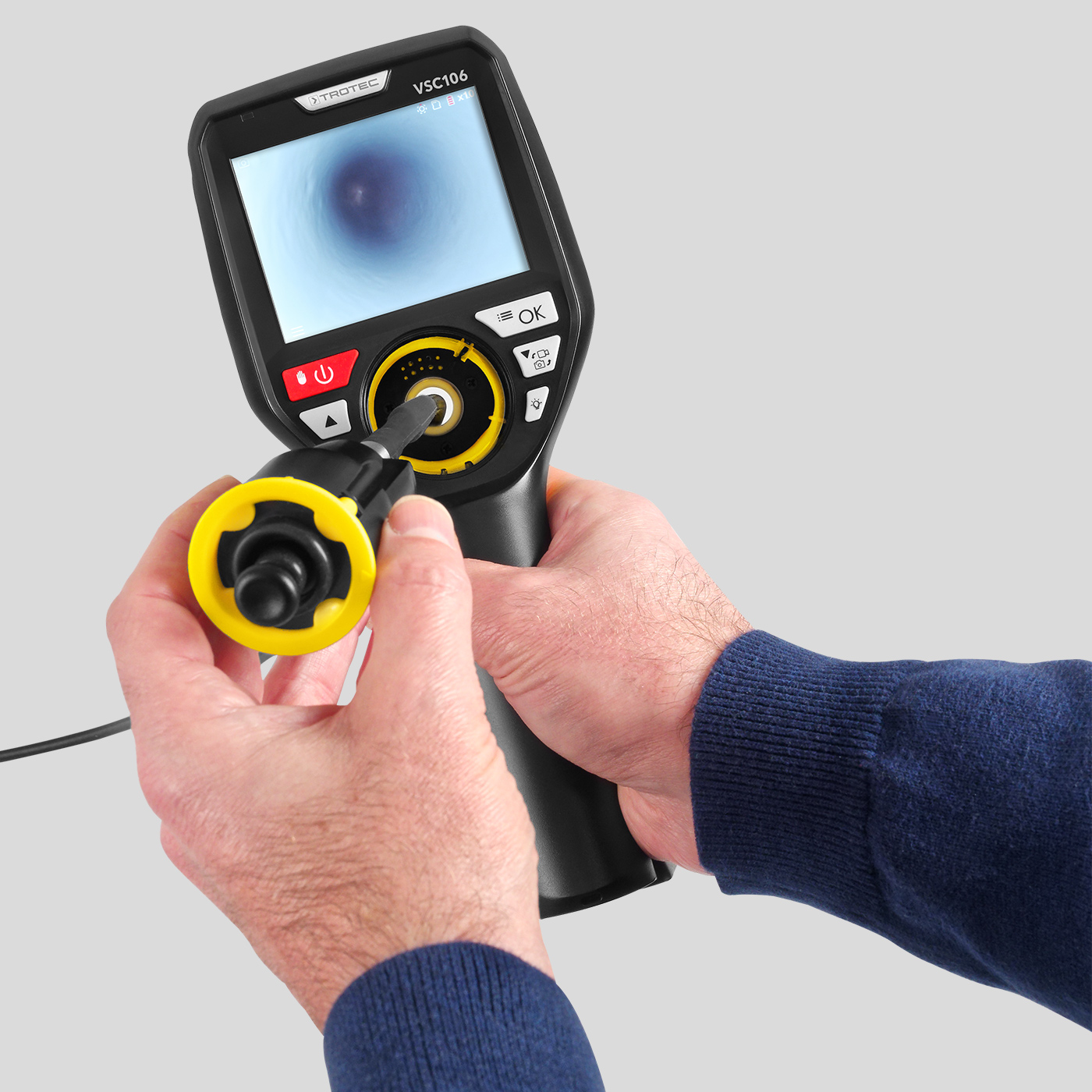 Sonde de caméra remplaçable, avec commande par joystick