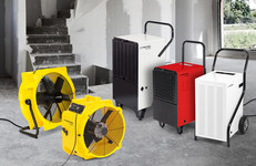 Support par ventilateur pour la déshumidification de chantier