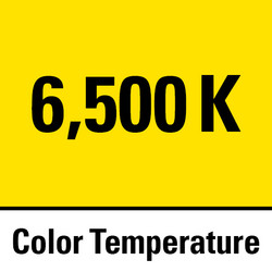 Température de couleur de 6 500 K (blanc froid)