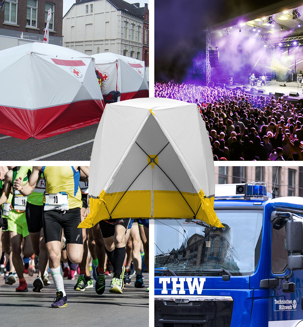 Tenda 210 K nelle manifestazioni sportive