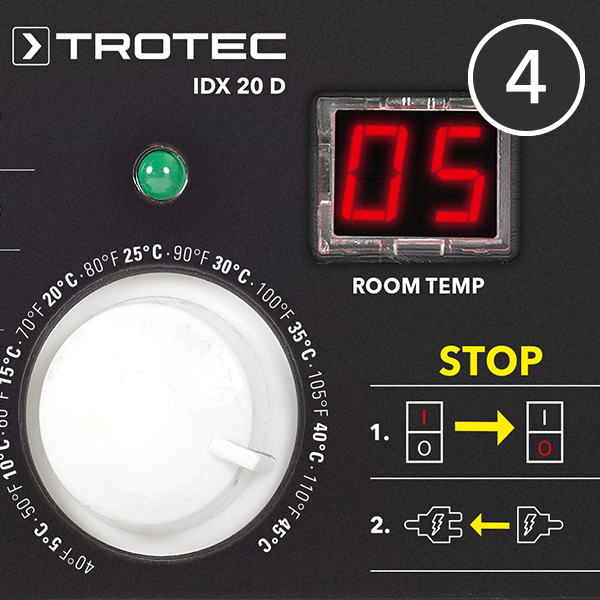 Termostato con indicatore digitale di temperatura ambiente