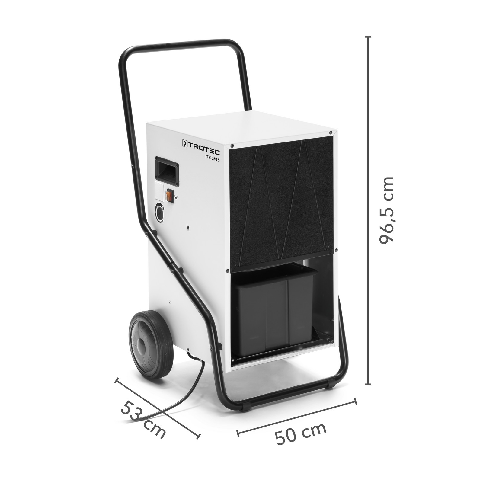 TTK 350 S : les dimensions