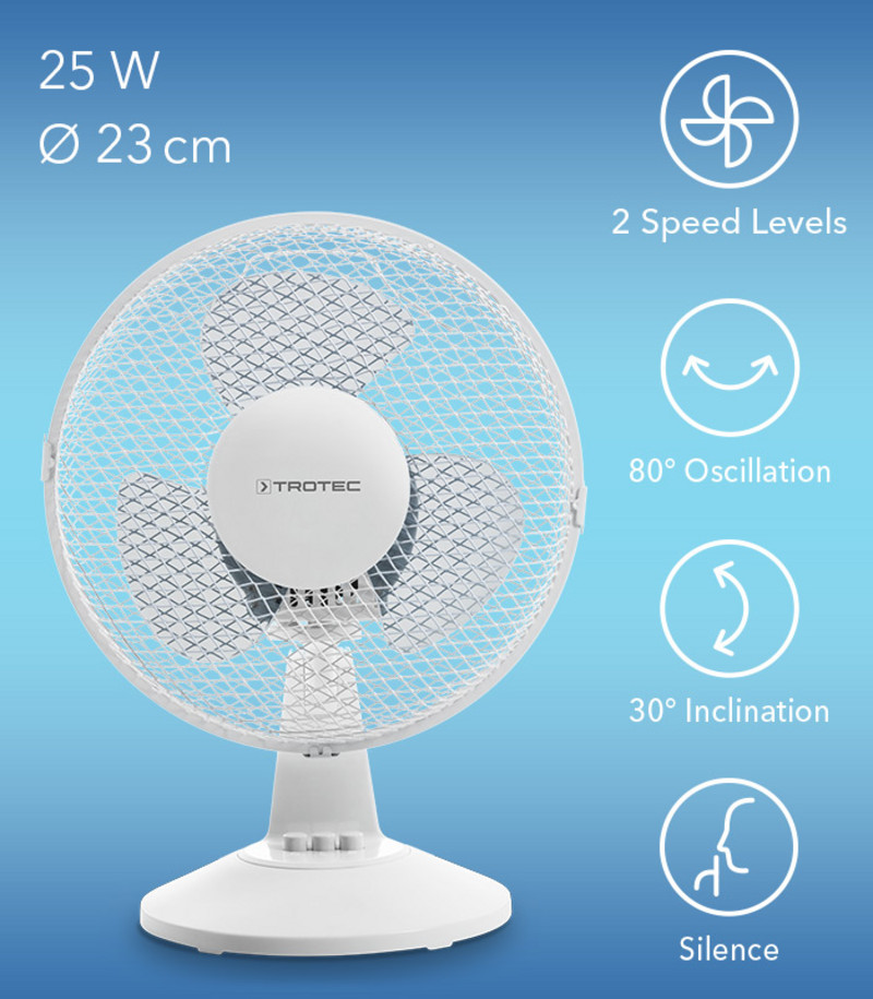 Ventilateur de table TVE 10 - blanc